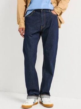 NWT Levi's 555 Men's Relaxed Straight Jeans in Deep Blue Denim Big E 36 x 32